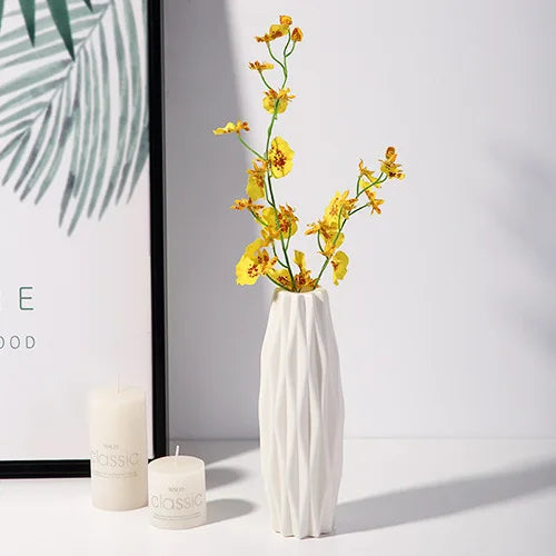 Modern Nordic Plastic Flower Vase – Stylish Home Decoration