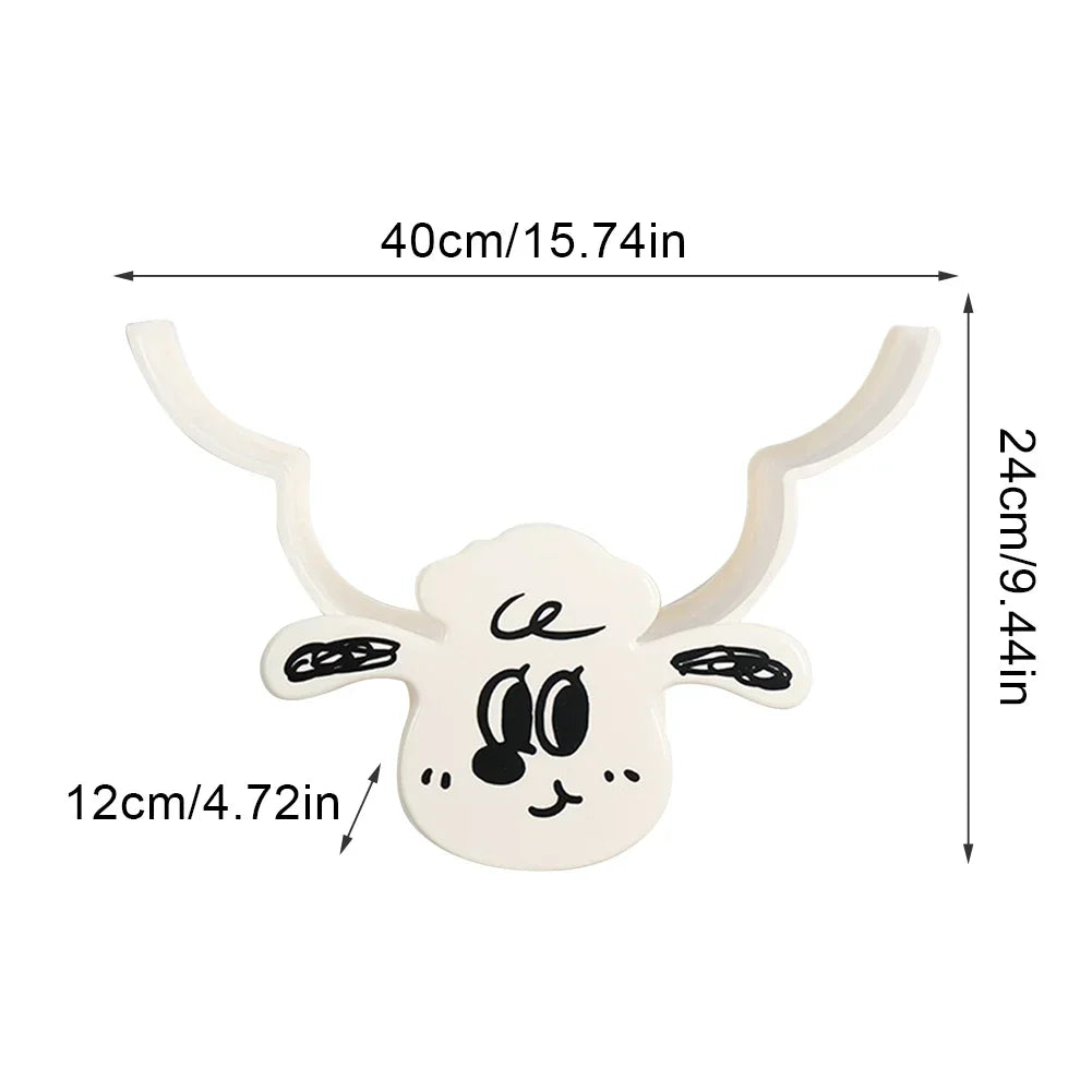 Sheep Toilet Paper Holder Rack – Cute Wall-Mounted Storage for 7 Toilet Paper Rolls