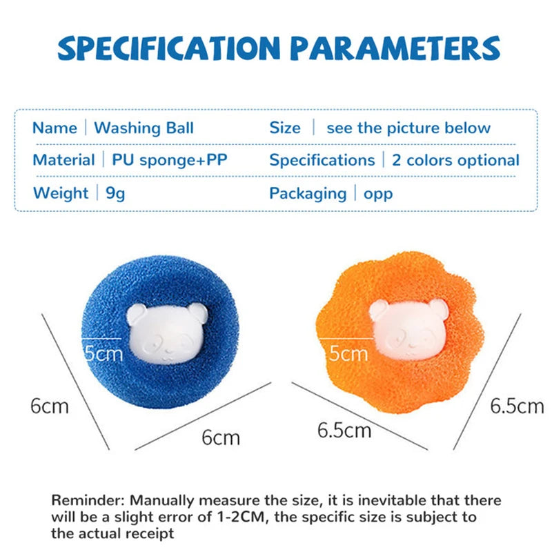 Reusable Laundry Balls – Pet Hair Remover for Washing Machines
