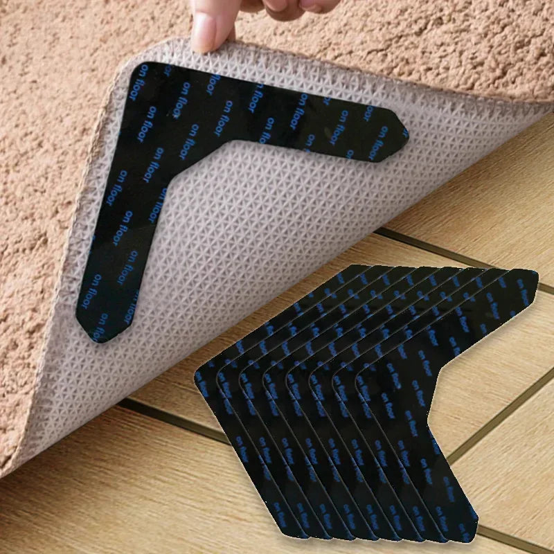 Strong Self-Adhesive Hook & Loop Dots – Anti-Slip Fastener Pads for Bed Sheets, Carpets & Mats (4/8 PCS)