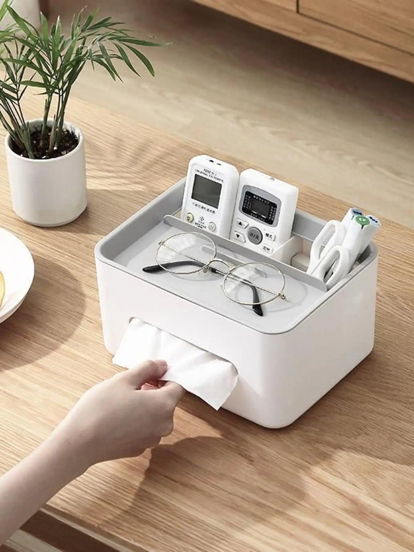 Gray Multifunctional Tissue Storage Box – Practical & Stylish