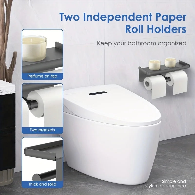 Aluminum Alloy Wall-Mounted Toilet Paper Holder
