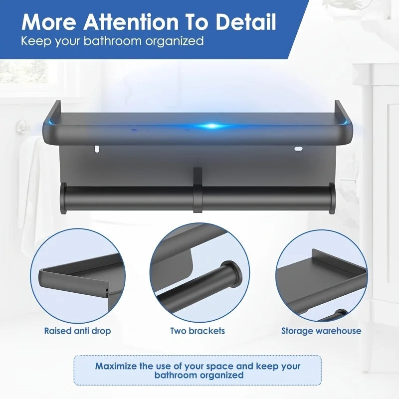 Aluminum Alloy Wall-Mounted Toilet Paper Holder