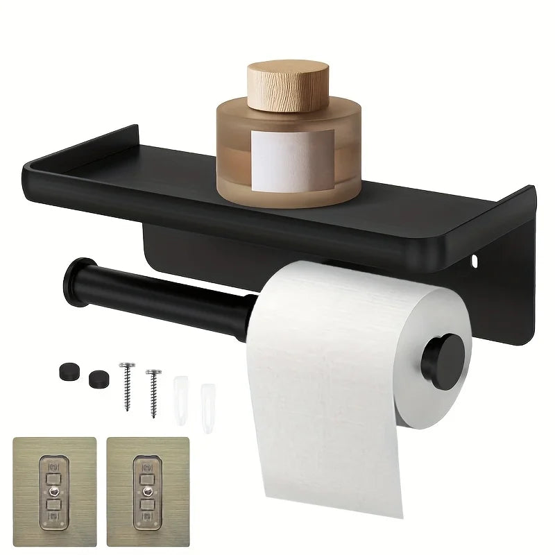 Aluminum Alloy Wall-Mounted Toilet Paper Holder
