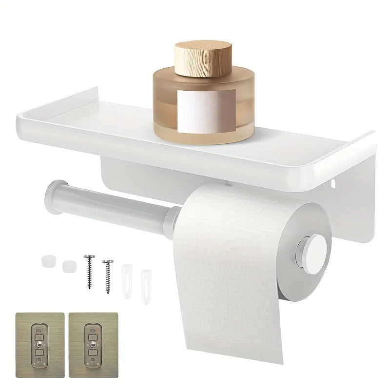 Aluminum Alloy Wall-Mounted Toilet Paper Holder