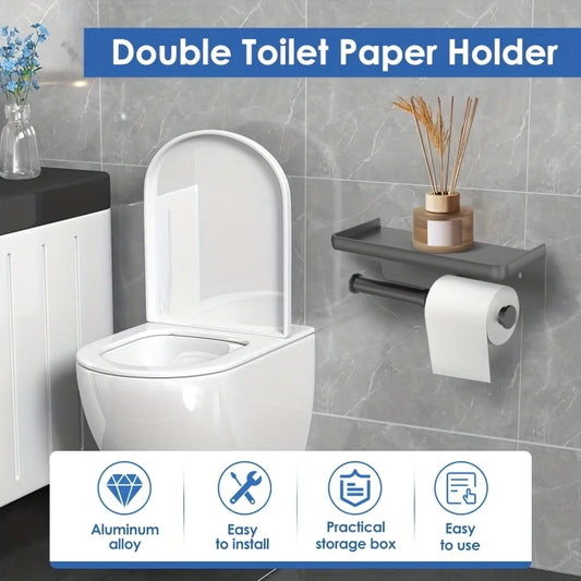 Aluminum Alloy Wall-Mounted Toilet Paper Holder
