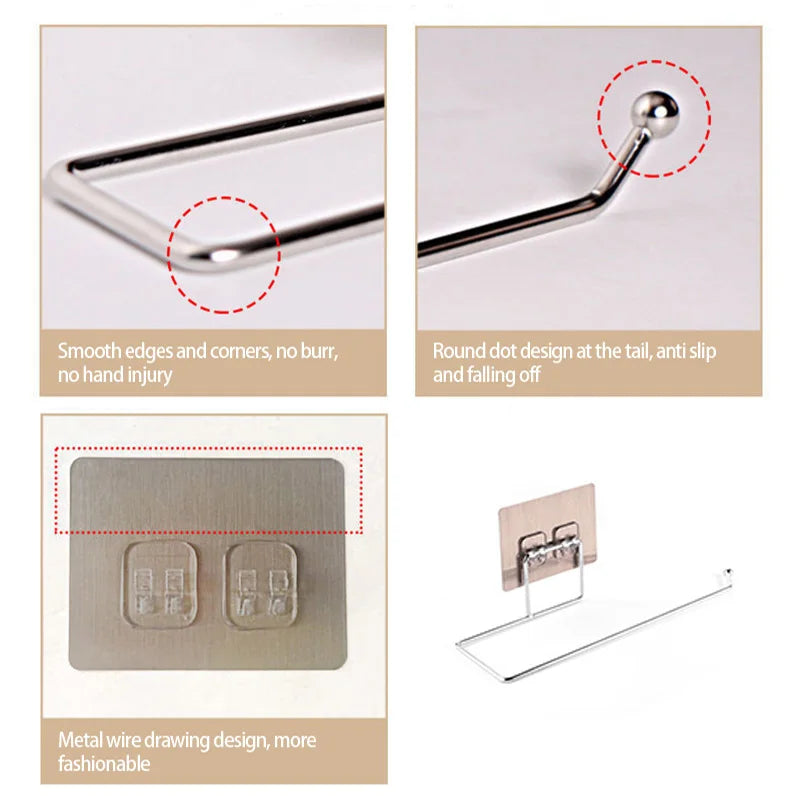 Roll Paper Holder – 1/2 Pieces Kitchen & Bathroom Organizer