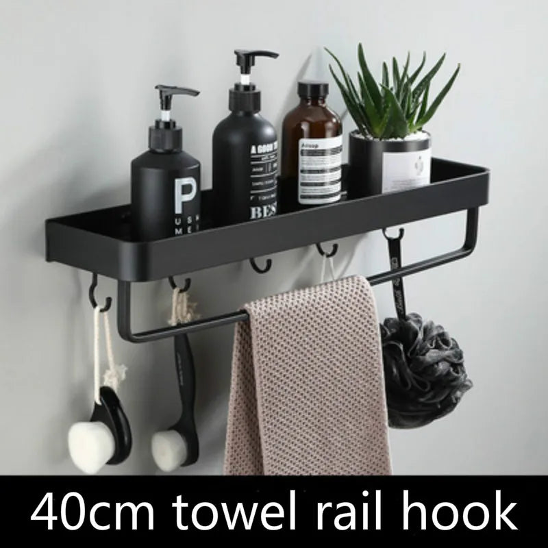 No-Drill Bathroom Shelf – Easy Wall-Mounted Organizer