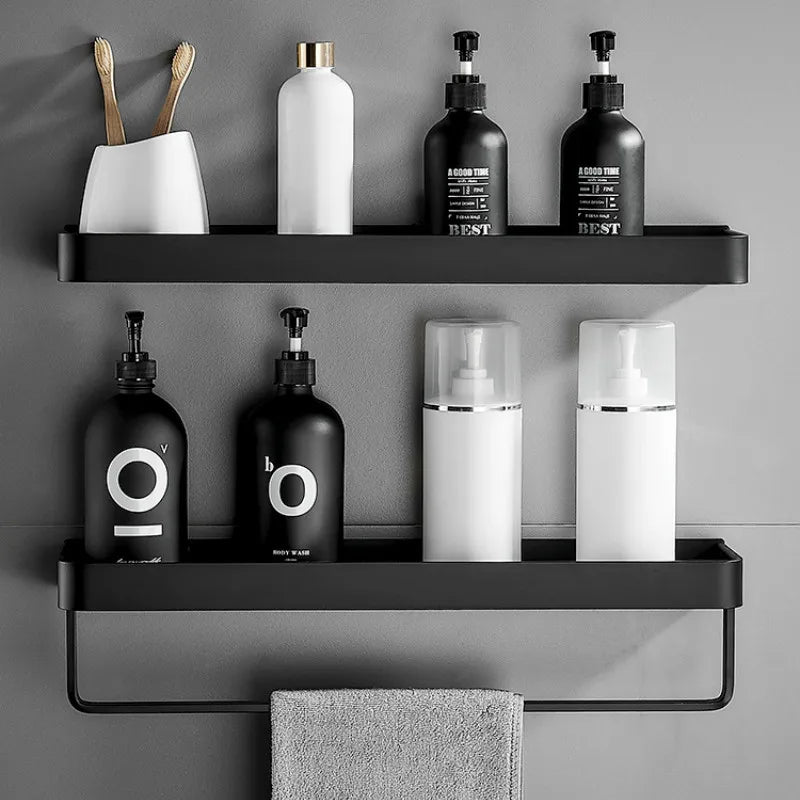 No-Drill Bathroom Shelf – Easy Wall-Mounted Organizer
