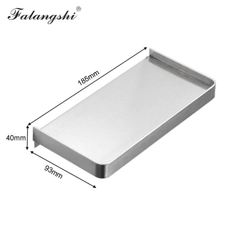 Falangshi Stainless Steel Wall-Mounted Bathroom Shelf & Phone Holder – Shower Storage Rack