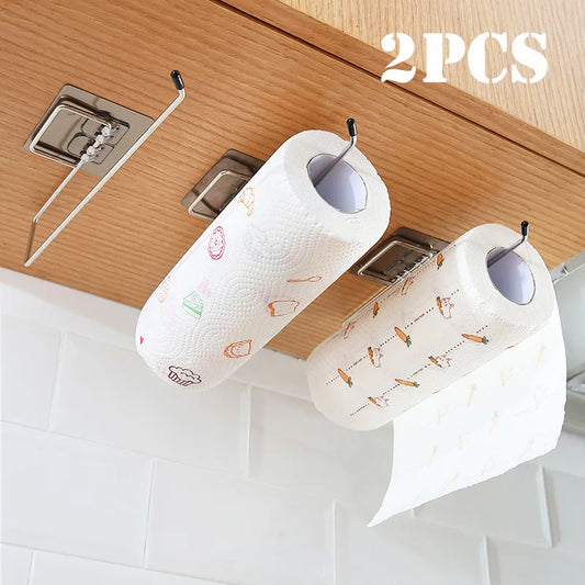 Roll Paper Holder – 1/2 Pieces Kitchen & Bathroom Organizer