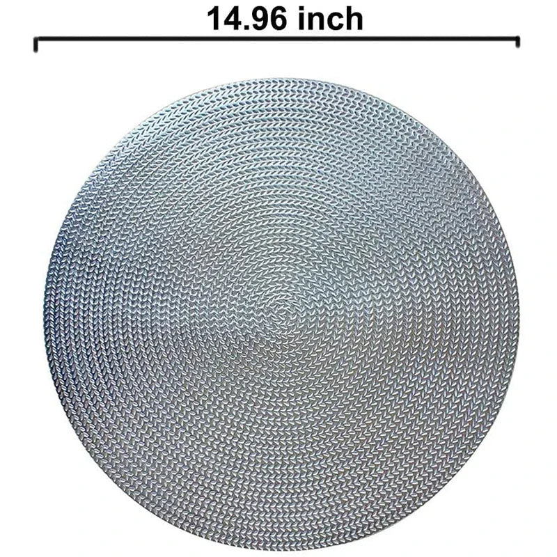 Round PVC Leaf Placemat – Heat-Resistant Hollow Weave Dining Table Mat