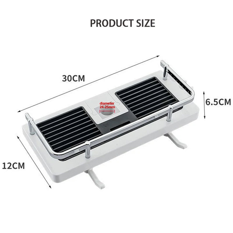 Shower Storage Holder Bathroom Shelf – No-Drill Adjustable Pole Organizer