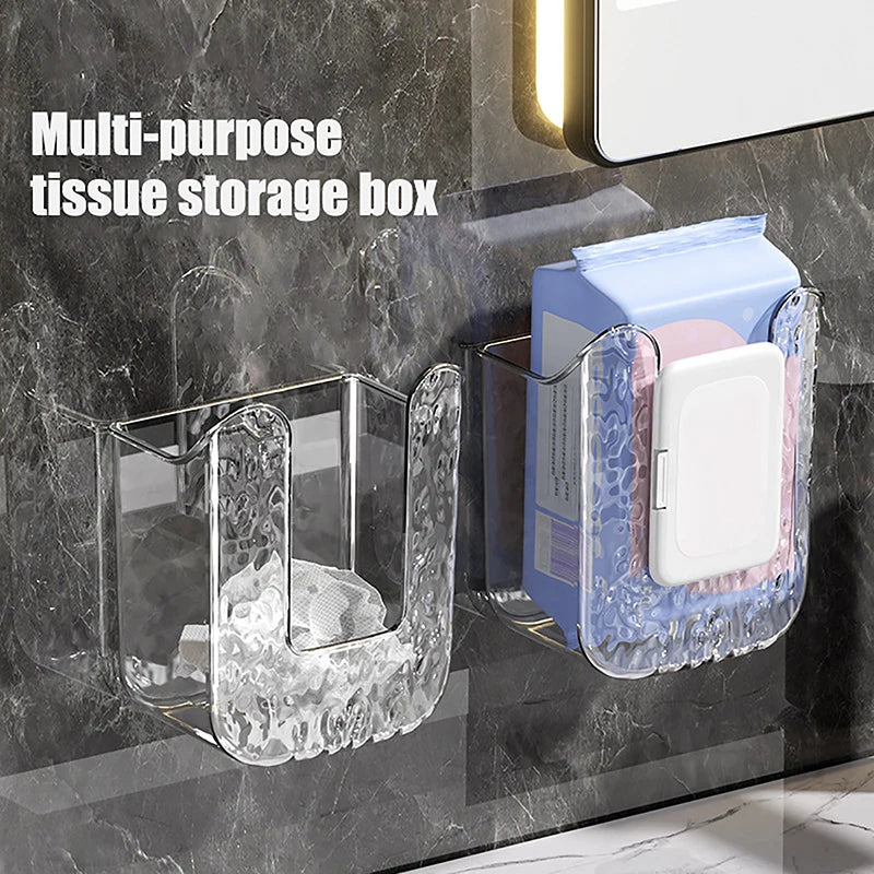 Punch-Free Waterproof Toilet Paper Holder – Kitchen & Bathroom Storage Box