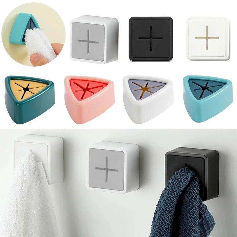 Self-Adhesive Towel & Cloth Holder – Waterproof Wall-Mounted Hook for Bathroom & Kitchen Storage