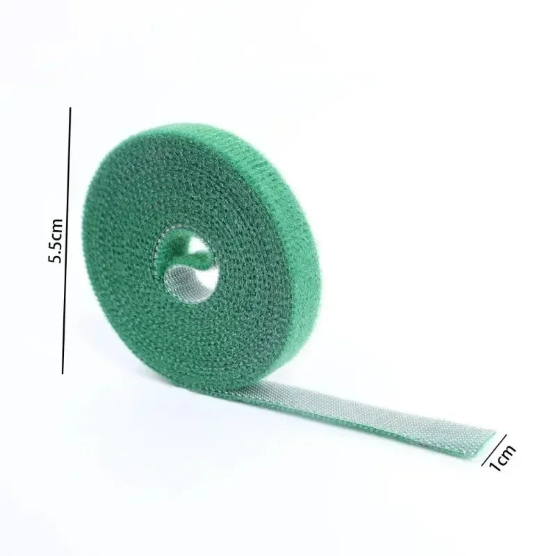 Self-Adhesive Green Plant Ties – Adjustable & Reusable Garden Fasteners