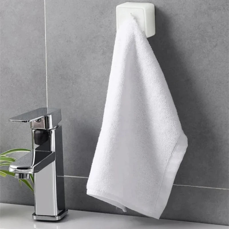 Self-Adhesive Towel & Cloth Holder – Waterproof Wall-Mounted Hook for Bathroom & Kitchen Storage