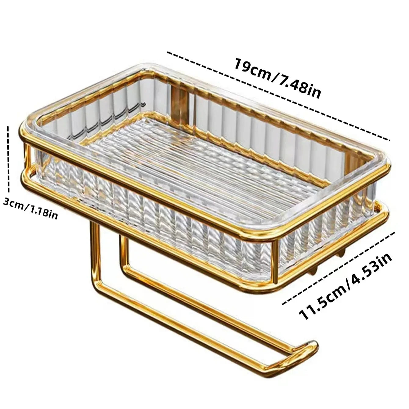 Luxury Wall-Mounted Toilet Paper Holder – Tissue Box with Phone Stand