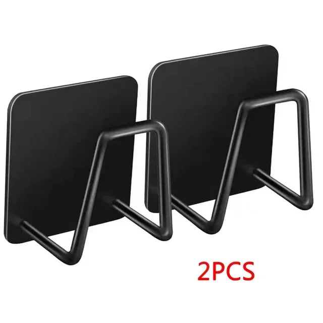 Self-Adhesive Kitchen Sponge Rack – Stainless Steel Sink Organizer