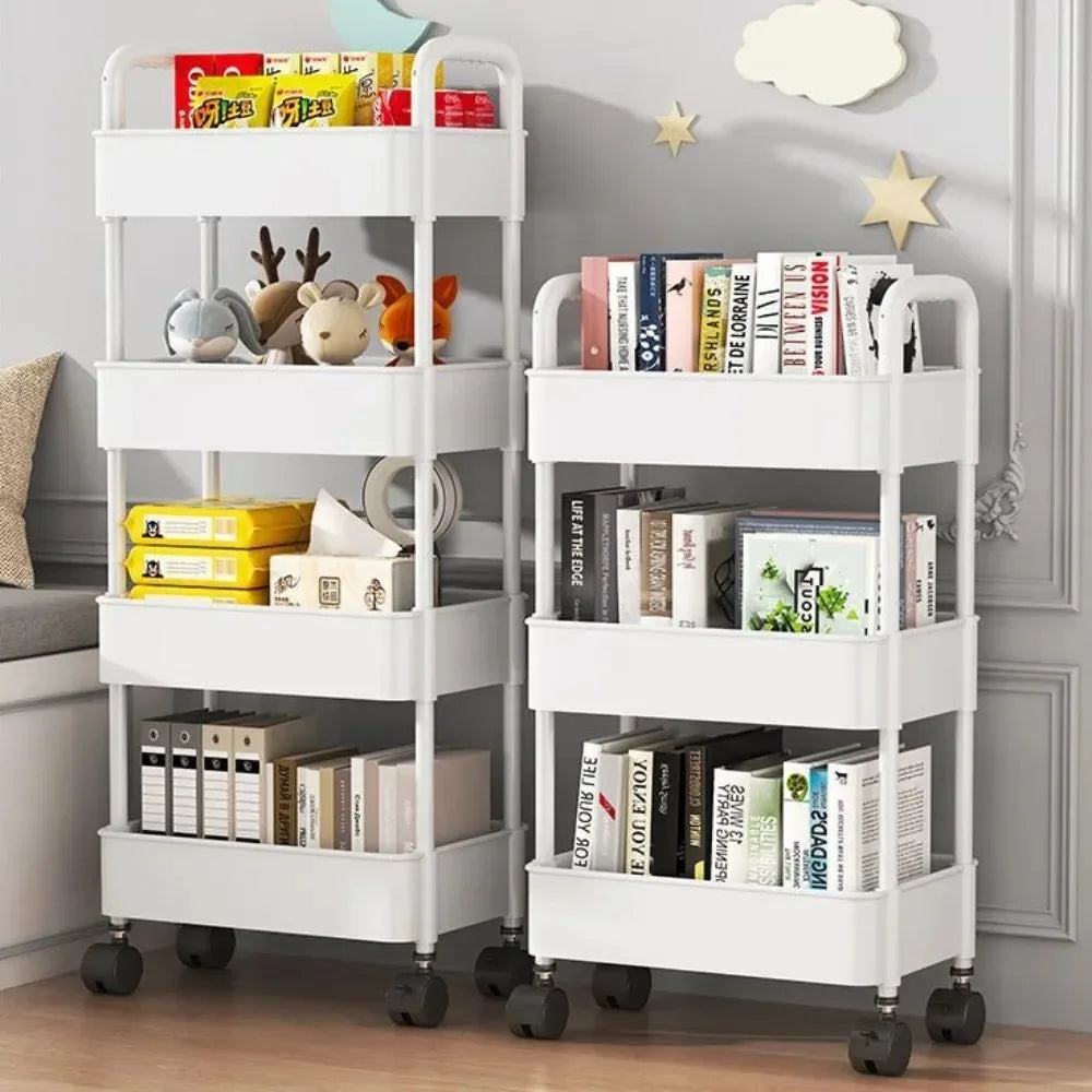 Multi-Layer Mobile Storage Cart with Wheels – Kitchen, Bathroom & Home Organizer