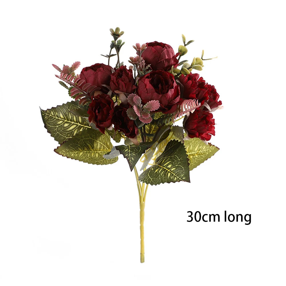 Silk Peony Bouquet – Elegant Artificial Flowers for Home & Event Décor