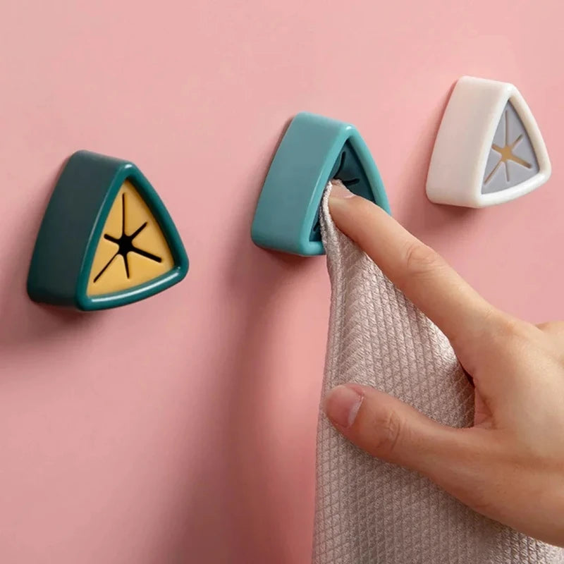 Self-Adhesive Towel & Cloth Holder – Waterproof Wall-Mounted Hook for Bathroom & Kitchen Storage