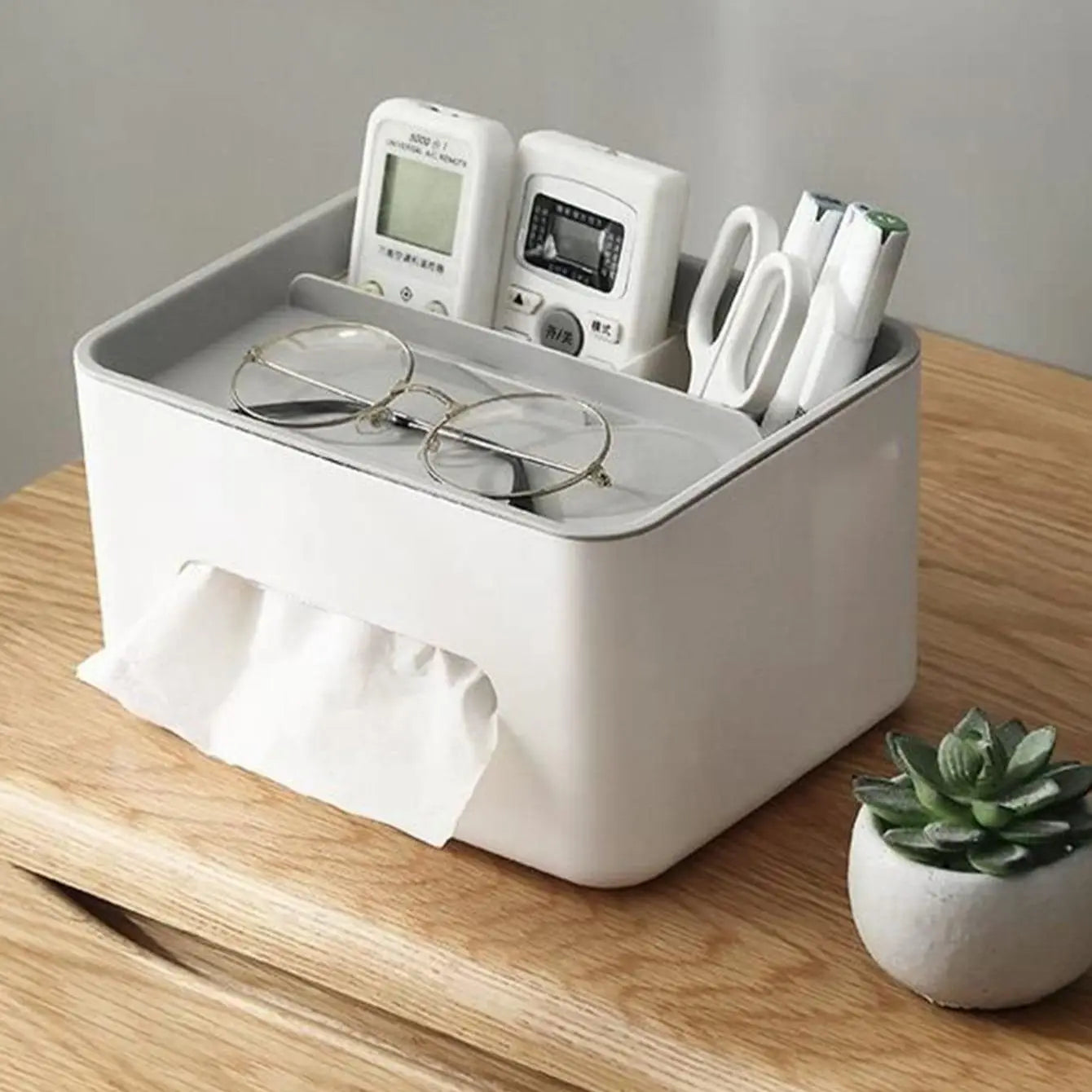 Gray Multifunctional Tissue Storage Box – Practical & Stylish