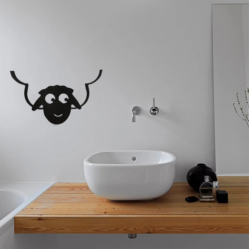 Metal Sheep-Themed Toilet Paper Holder – Stylish Bathroom Accessory