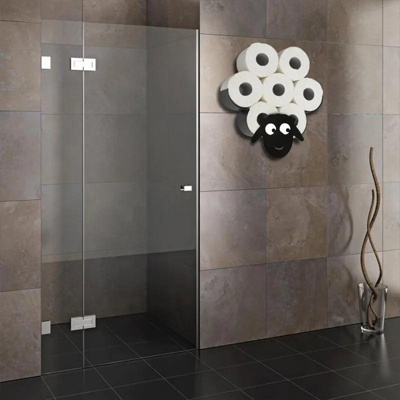 Metal Sheep-Themed Toilet Paper Holder – Stylish Bathroom Accessory