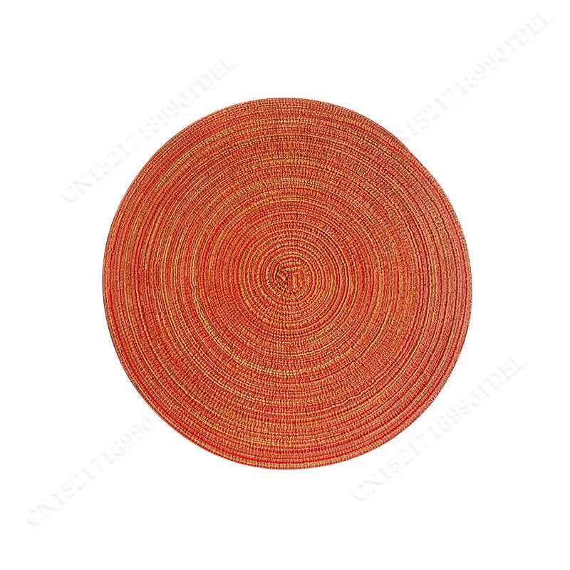 Nordic Cotton & Ramie Woven Placemat – Heat-Resistant, Non-Slip Round Coaster