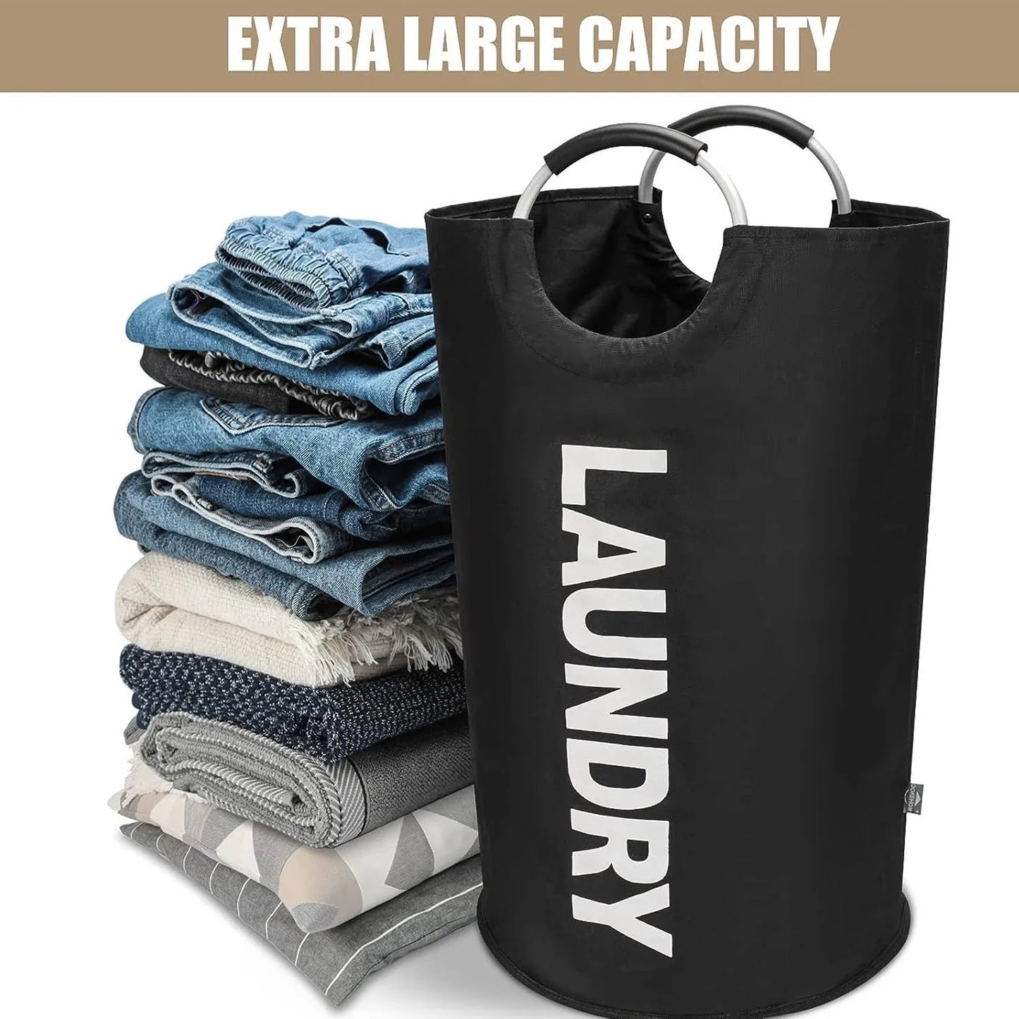 Oxford Cloth Laundry Bag – Foldable Large-Capacity Dirty Clothes Storage Basket