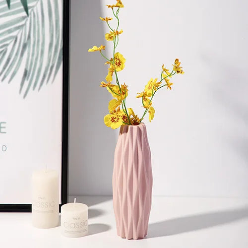 Modern Nordic Plastic Flower Vase – Stylish Home Decoration