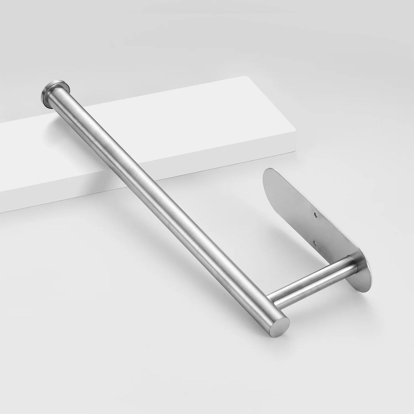 Adhesive Stainless Steel Toilet Paper Holder – Waterproof Tissue Hanger