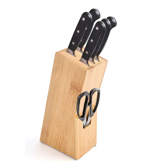 Bamboo Wood Knife Holder – Stylish & Durable Kitchen Organizer