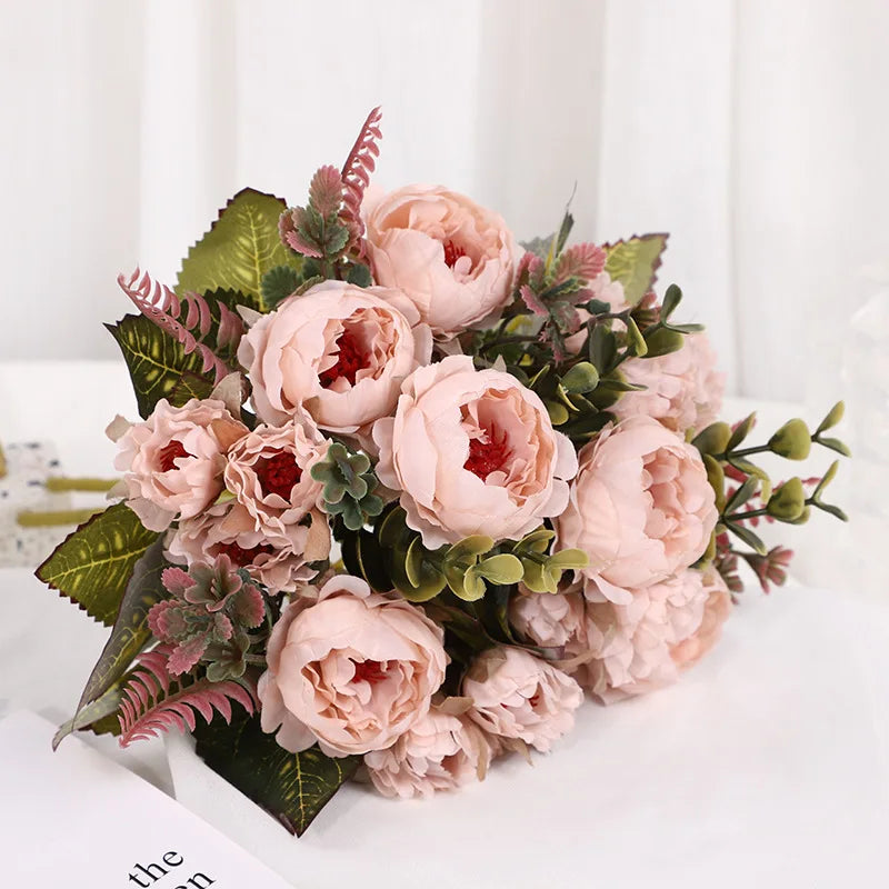 Silk Peony Bouquet – Elegant Artificial Flowers for Home & Event Décor
