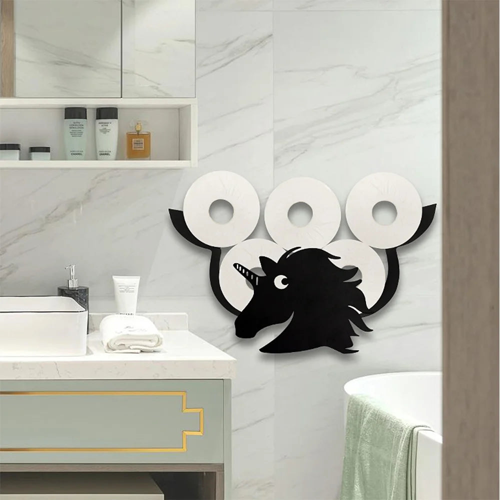 Metal Sheep-Themed Toilet Paper Holder – Stylish Bathroom Accessory