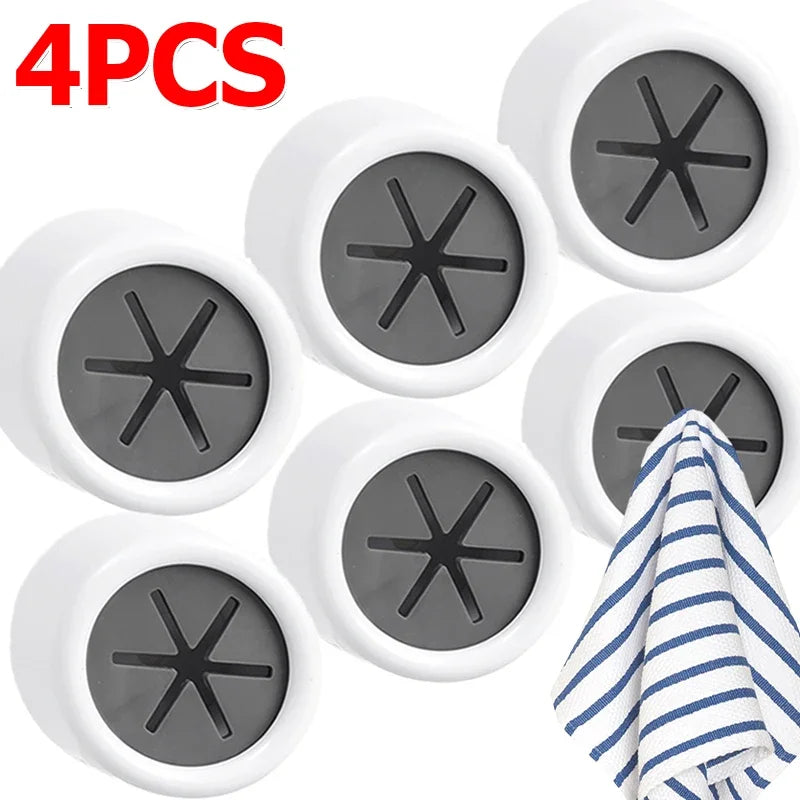 Self-Adhesive Towel Plug Holder – Waterproof Wall-Mounted Hook for Bathroom & Kitchen (1/4 PCS)
