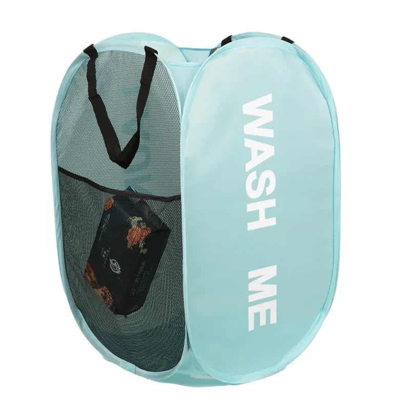 Portable Pop-Up Mesh Laundry Hamper – Lightweight & Foldable