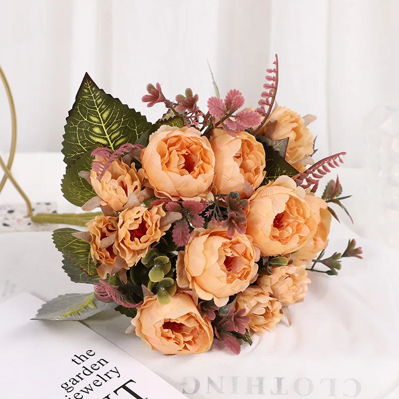 Silk Peony Bouquet – Elegant Artificial Flowers for Home & Event Décor