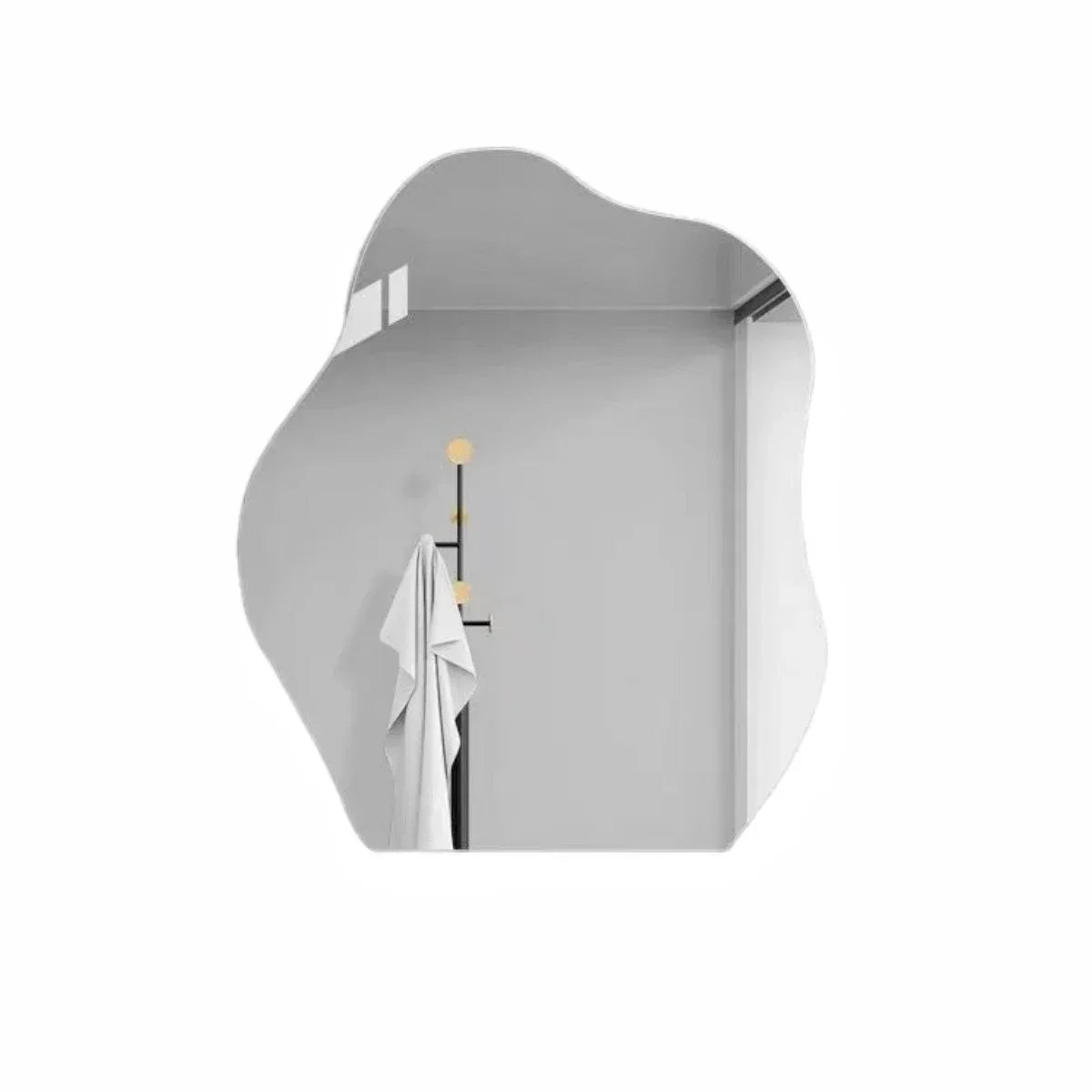 Nordic Irregular Acrylic Wall Mirror – Shatterproof Cloud-Shaped Bathroom Decor