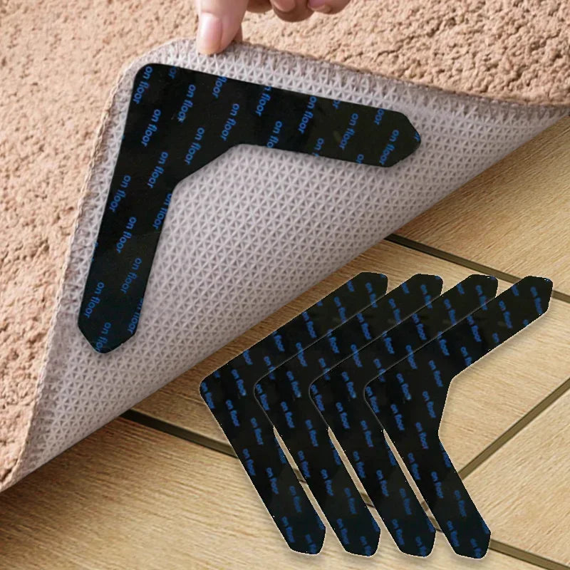 Strong Self-Adhesive Hook & Loop Dots – Anti-Slip Fastener Pads for Bed Sheets, Carpets & Mats (4/8 PCS)