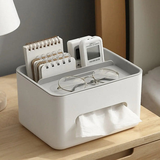 Gray Multifunctional Tissue Storage Box – Practical & Stylish