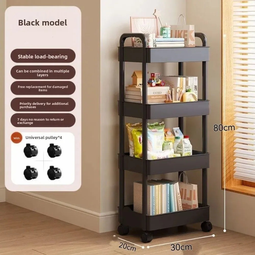 Trolley Storage Rack – Versatile Organizer for Kitchen & Bedroom