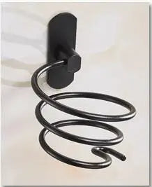 Wall-Mounted Hair Dryer Holder – Aluminum Spiral Organizer Rack