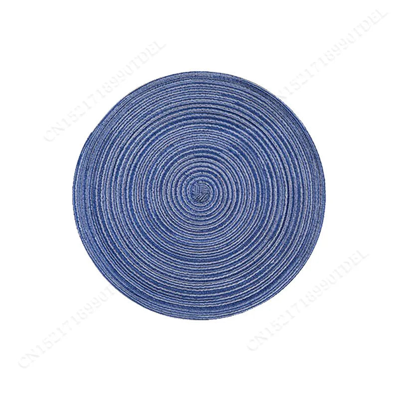 Nordic Cotton & Ramie Woven Placemat – Heat-Resistant, Non-Slip Round Coaster