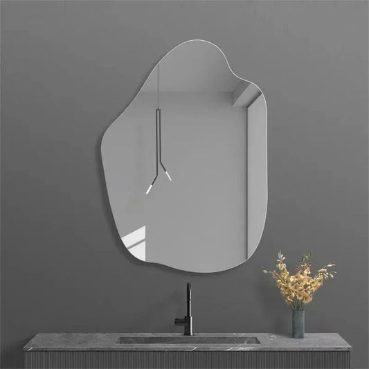 Nordic Irregular Acrylic Wall Mirror – Shatterproof Cloud-Shaped Bathroom Decor