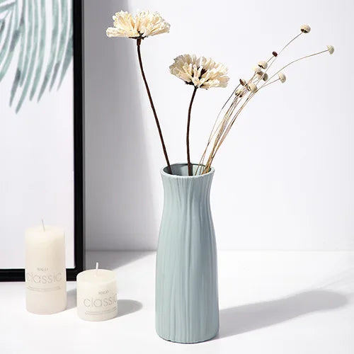 Modern Nordic Plastic Flower Vase – Stylish Home Decoration