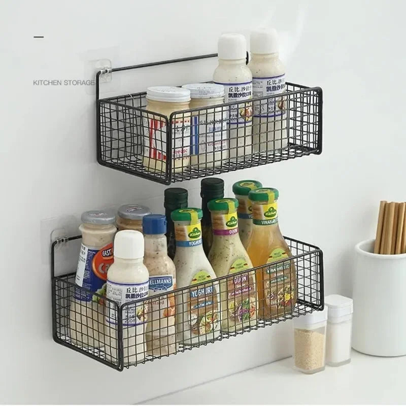 Multifunctional Bathroom Organizer – No-Drill Wall-Mounted Shelf for Bathroom & Kitchen Storage
