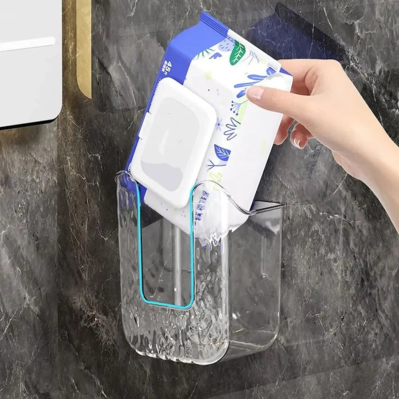 Punch-Free Waterproof Toilet Paper Holder – Kitchen & Bathroom Storage Box