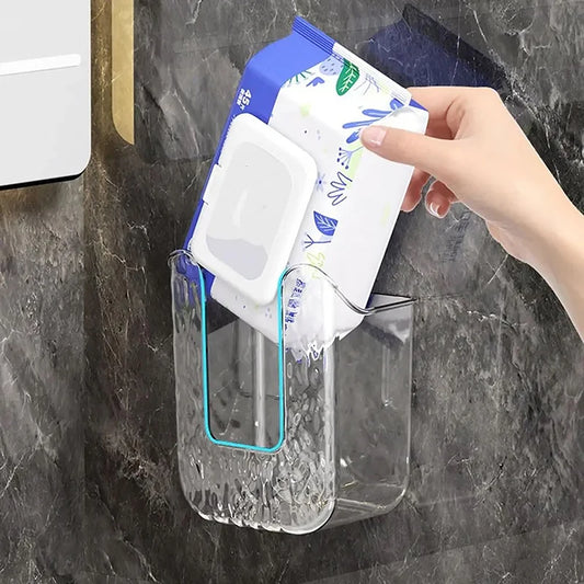 Punch-Free Waterproof Toilet Paper Holder – Kitchen & Bathroom Storage Box